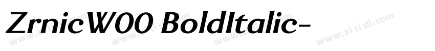 ZrnicW00 BoldItalic字体转换 ZrnicW00 BoldItalic字体转换